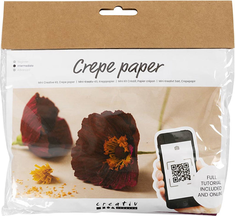 Afbeelding laden in galerijviewer, Creativ company https: www.cchobby.nl mini-hobbyset-crepepapier-klaprozen-crepe-verhouding-180-105-gr-1-doos
