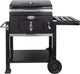 Boretti - carbone 2.0 houtskool barbecue - grilloppervlak 57x42 - met verstelbaar kolenrek - gietijzeren rooster - zwart