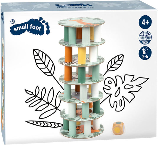 Small foot - houten wiebeltoren safari spel