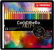 Stabilo carbothello - kalkpastel kleurpotloden - metalen etui met 24 kleuren