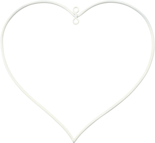 Creativ company metalen hart wit 13x13cm 10 stuks