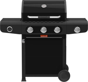 Barbecook siesta 310 graphite - gas bbq barbecue - 3 branders - met zijbrander - 1 vaste zijtafel - 124x56x118cm