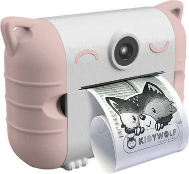 Kidywolf kidyprint roze thermische kindercamera – instant camera voor kinderen met direct print