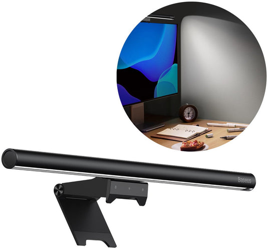 Baseus monitorlamp - bureaulamp led - dimbaar - touch bediening - verstelbaar - instelbare kleurtemperatuur - zwart