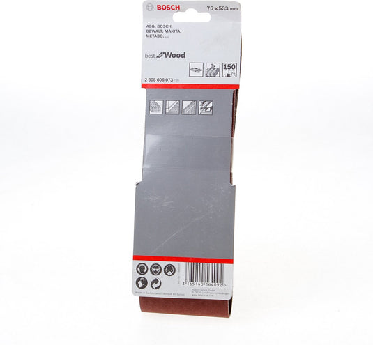 Bosch 3 banden 75x533 best wood+paint, 150