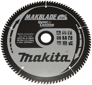 Makita b-32633 afkortzaagblad hout | makblade-plus | 260 x 30 mm | 100-tands