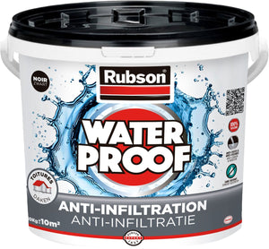 Rubson anti - infiltratie zwart 10kg | daken, funderingen en ingegraven materialen coating | silicone technologie gebaseerd voor maximale elasticiteit | duurzame coating en uv-bestendig | langdurige bescherming tegen vocht.
