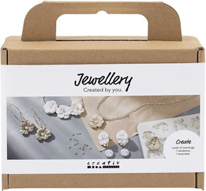 Creativ company cc mini hobbyset sieraden oorbellen armband en halsketting met bloemontwerp