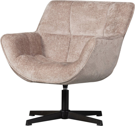 Woood wibo draaifauteuil - chenille - taupe - 94x71x83