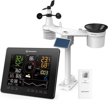 Bresser weerstation - wlan 4cast - 7-in-1 sensor met solarpanel - met uitgebreide meetgegevens