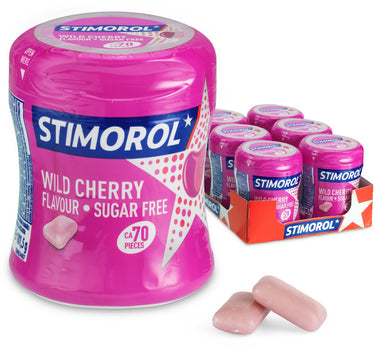 Stimorol wild cherry - kauwgom - suikervrij - 1x6stuks