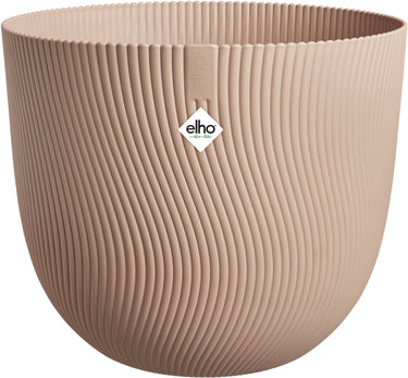 Elho sereh rond 60 - grote bloempot voor binnen buiten - 100% gerecycled plastic - ø 59 x h 50.6 cm - koele klei