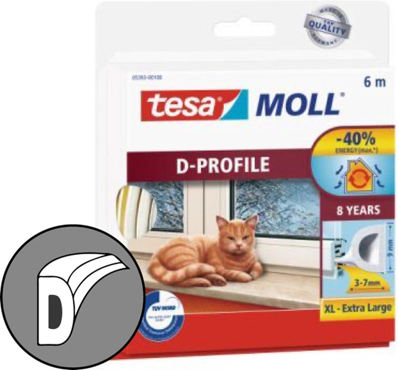 Afbeelding laden in galerijviewer, Tesa 1002458 - tochtstr.rubber d wt 6x9 | 10 stuks

