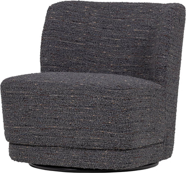 Woood atty draaifauteuil - grove melange - grijs - 75x74x65