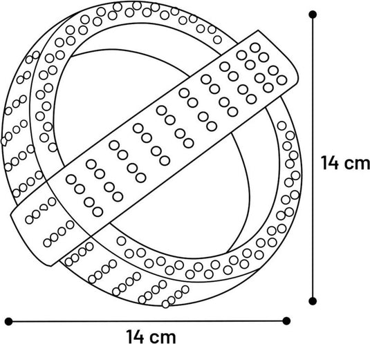 Flamingo hs rubber gladiator cross ball zwart 14cm