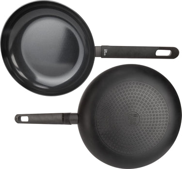 Cosy trendy full black - koekenpan - ø 28cm x 5,5cm - pfas-vrij – inductie koekenpan - vaatwasserbestendig – snelle opwarming – koudgrepen - zonder deksel - zwart