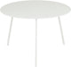 Mica decorations seatle bijzettafel voor buiten - salontafel rond - plantentafel en koffietafel - h38 x ø58 cm - metaal - wit