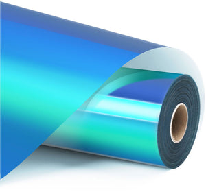 Loklik permanent adhesive vinyl holographic - aqua blue - 30.5 x 90 cm