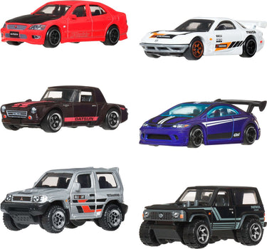 Hot wheels silver series - set van 6 japanse voertuigen