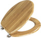 Wenko wc bril bamboe donkerbruin - fsc hout - rvs scharnieren - toiletbril - toiletzitting - massief hout