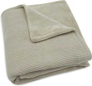 Jollein deken wieg 75x100cm basic knit olive green fleece