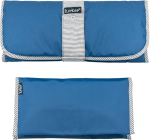Kipkep napper verschoonset - denim blue - verschoonset - verschoonmatje en luier-etui - blauw - wasbaar - gerecyclede materialen