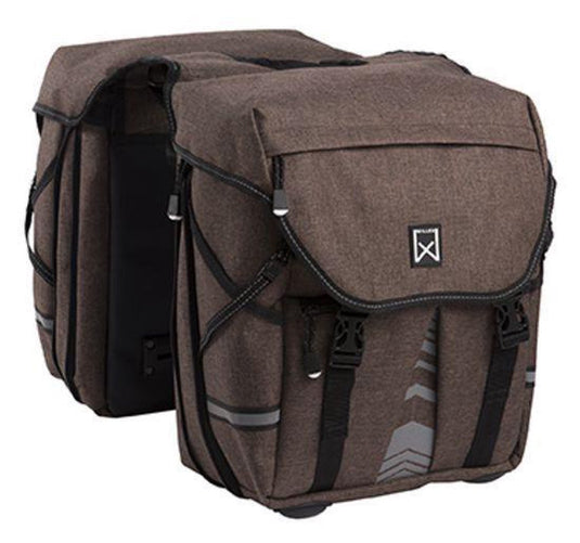Willex bagagetas 1200 - dubbele fietstas - 28 liter - bruin