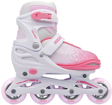 Roces jokey x girl verstelbare inline skates - wit roze - maat 38-41