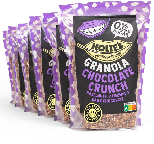 Holie's granola chocolate crunch 6x 350gr - ontbijtgranen - suikervrij - gezond - vegan