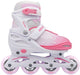 Roces jokey x girl verstelbare inline skates - wit roze - maat 34-37