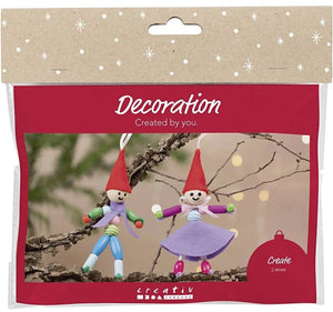 Creativ company mini hobbyset decoratie, kerstkabouters