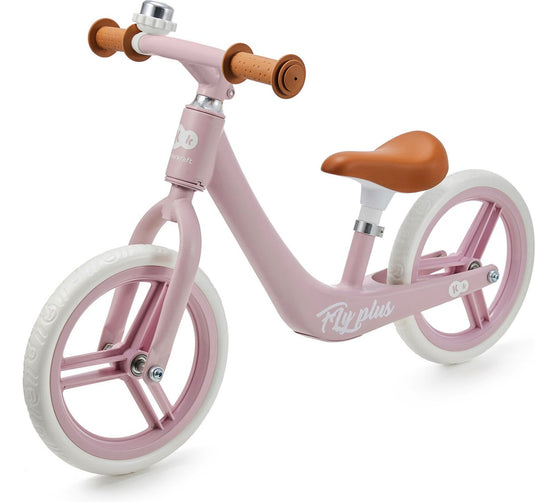 Kinderkraft fly plus loopfiets - voor kinderen vanaf 2 jaar - verstelbaar zadel, niet-punctie eva wielen, beperkte stuurhoek en ergonomisch design - powder pink