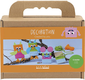 Creativ company cc mini hobbyset decoratie muizen en uilen diverse kleuren