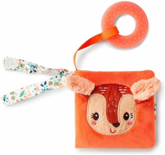 Lilliputiens - kijk- en speelboek - stoffenboekje met bijtring - stella het hert