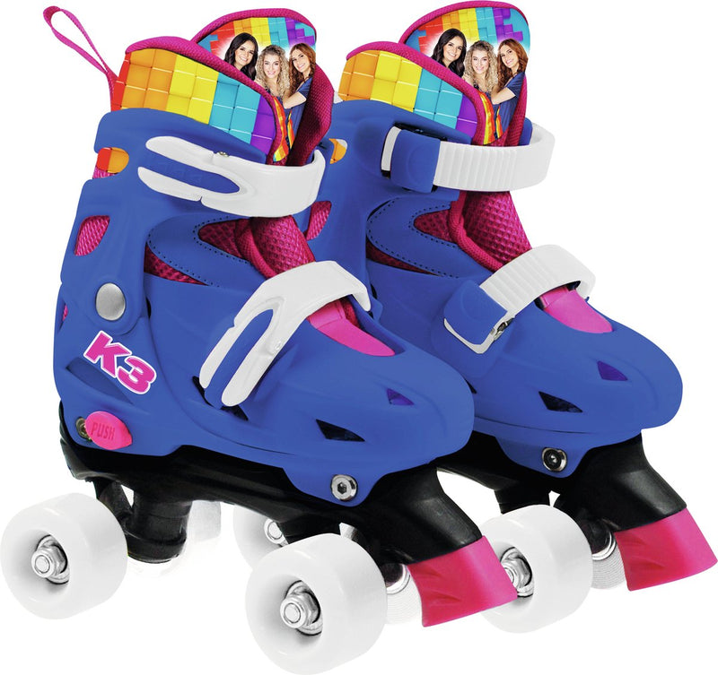 Afbeelding laden in galerijviewer, K3 rolschaatsen regenboog, maat 34-37
