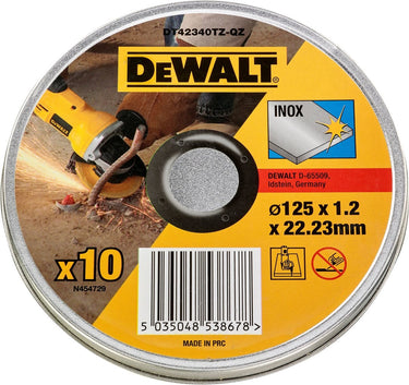 Dewalt dt42340tz slijpschijven in blik 125x1.2mm ve=10