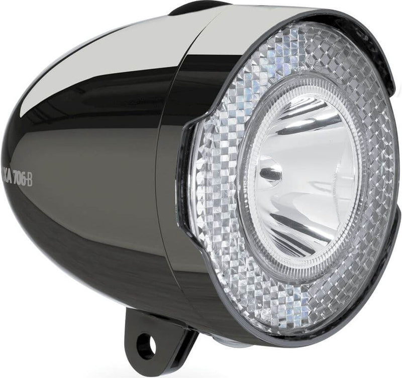 Afbeelding laden in galerijviewer, koplamp 706-B Retro 15 lux led batterij chroomzwart
