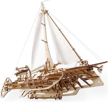 Ugears houten 3d model - trimaran merihobus