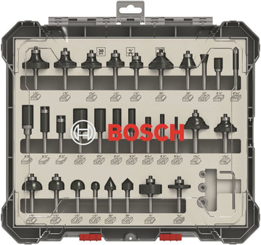 Bosch 30-delige gemengde freesset 1 4 inch - 2607017476