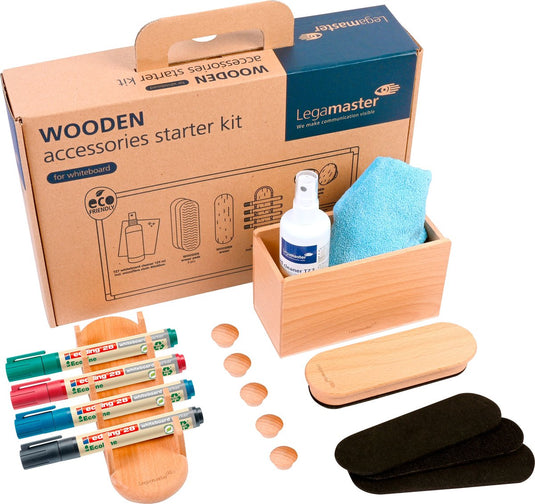 Legamaster wooden accessories starter kit for whiteboard