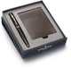 Sheaffer balpen giftset 100 9370 - glossy brown gold tone - met creditcardhouder - rustic mocha