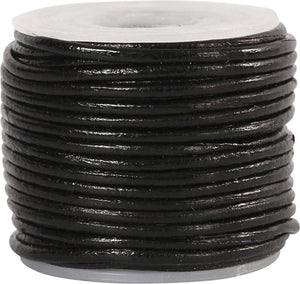 Creativ company cc leather cord, thickness 1 mm, black, 10 m 1 roll