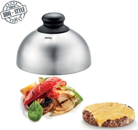 Gefu bbq grilldeksel - ø15 cm - rvs - voor hamburgers, smelten, slow cooking roken