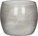 Mica decorations bloempot - lichtgrijs - keramiek - 14 x 12 cm - plantenpotten binnen