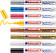 Edding 750 8 s glanslakmarker assorti set - ronde punt - 2-4 mm - set van 8 stuks