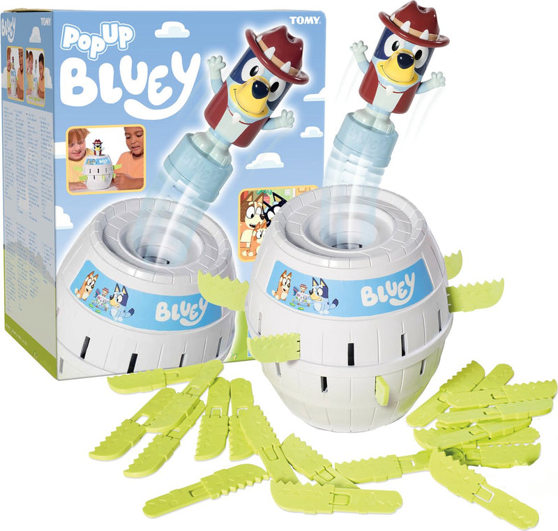 Afbeelding laden in galerijviewer, Tomy pop up bluey in de ton kinderspel
