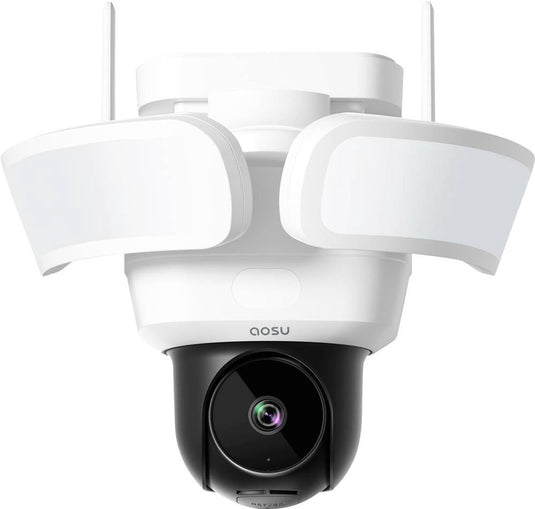 Aosu floodlight cam pro - 5mp beveiligingscamera - 360° zicht - ai-tracking - full-colour nachtzicht