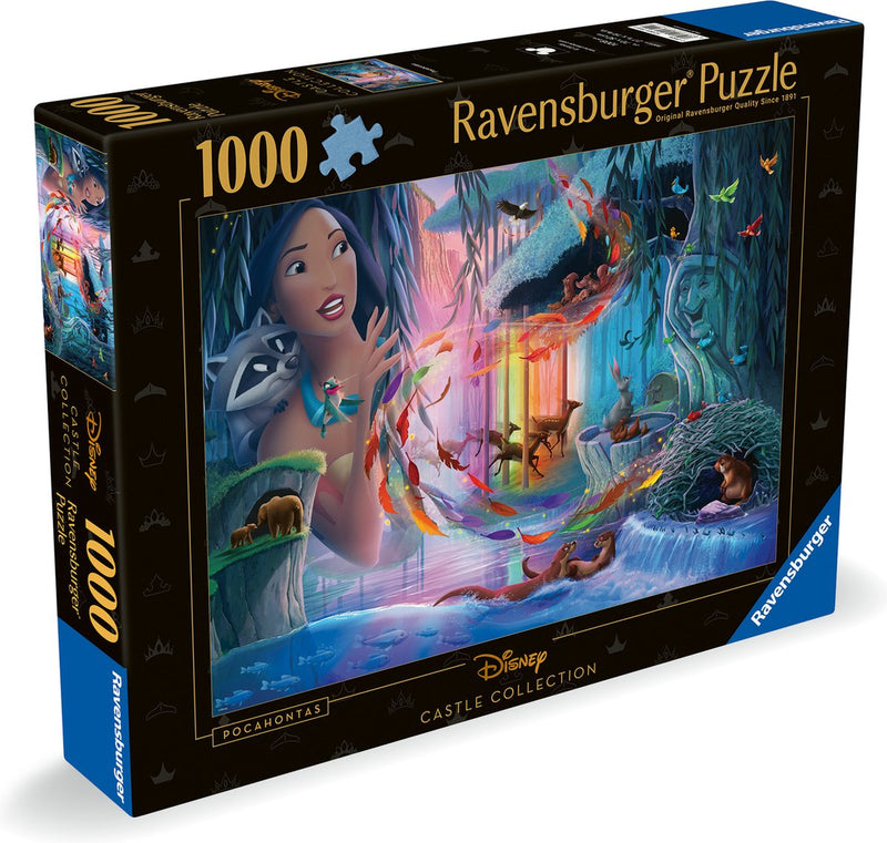 Afbeelding laden in galerijviewer, Ravensburger legpuzzel disney castles pocahontas, 1000st.
