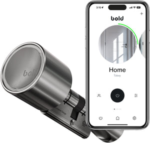 Bold security technology bv bold cilinder - bold smart lock sx-53 - slim deurslot - rvs - zilver