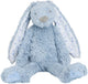 Happy horse graphic konijn richie knuffel 38 cm - vergrijsd blauw - baby knuffel